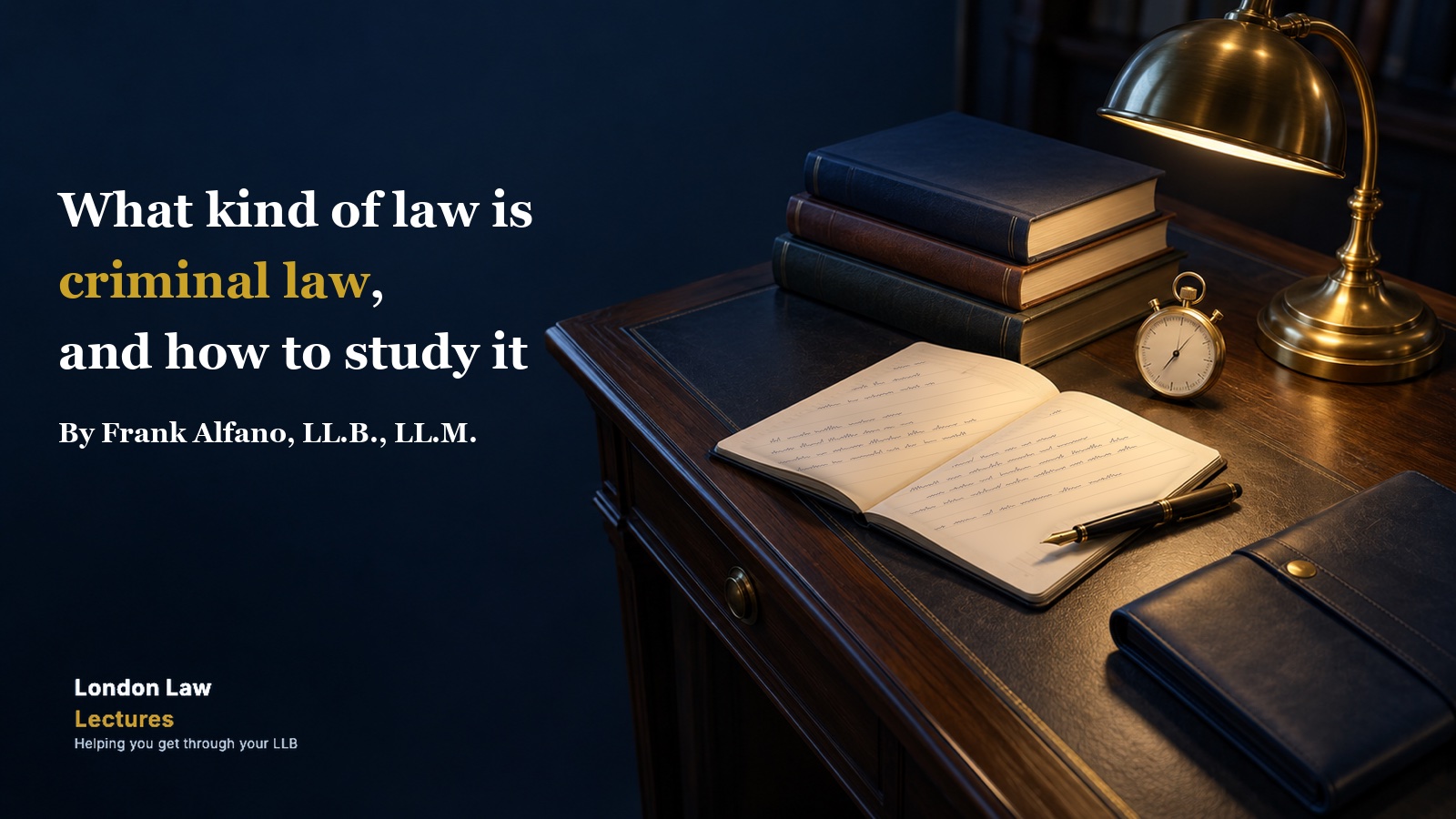 What kind of law is criminal law, and how to study it